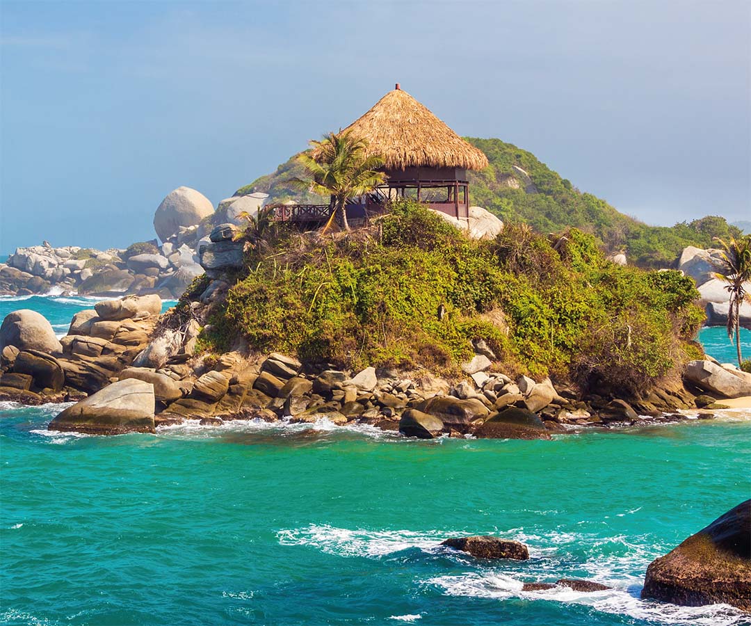 Vista panorámica del Cabo San Juan en el Parque Nacional Natural Tayrona, Santa Marta.