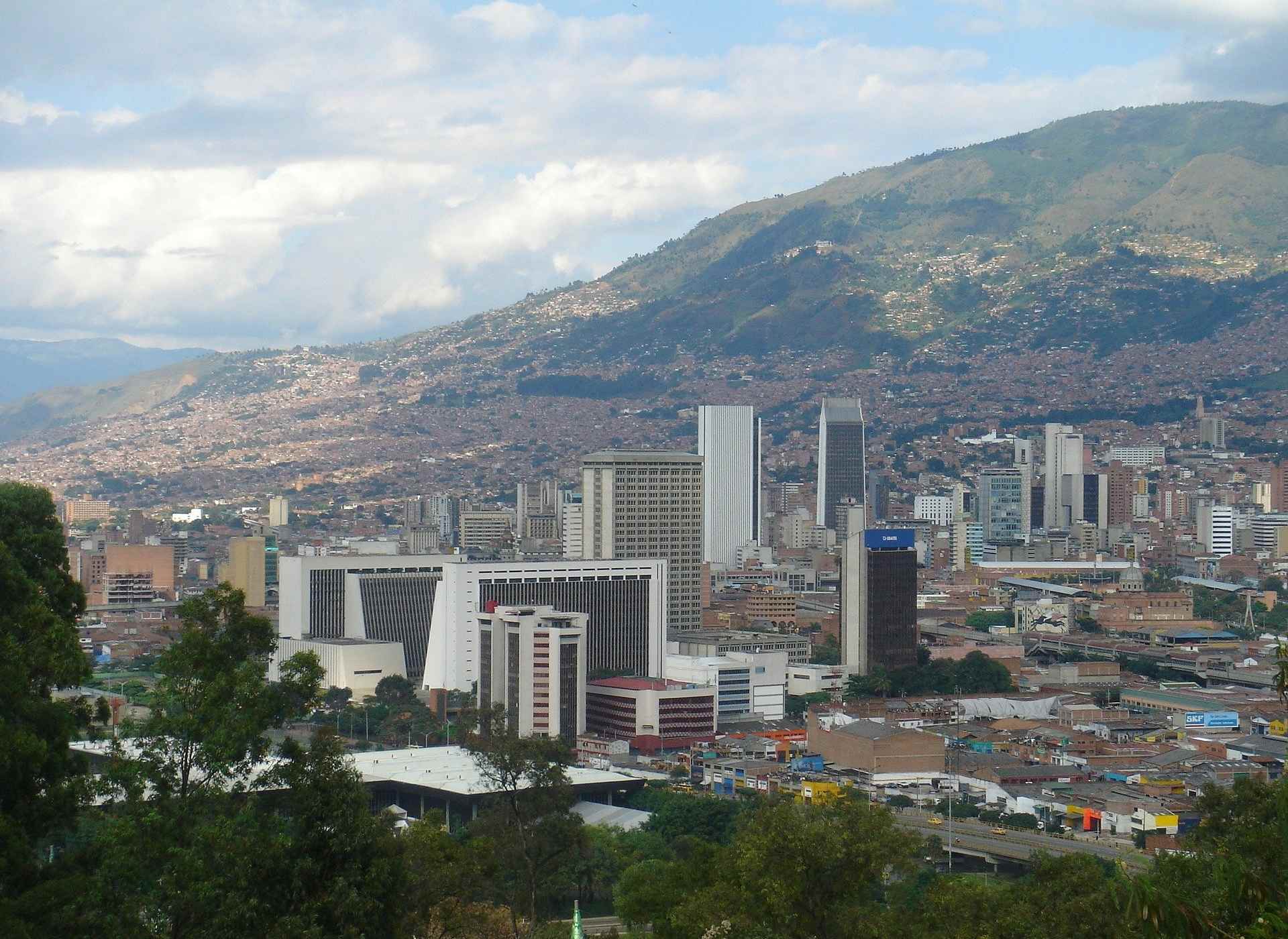 Vista panorámica de la ciudad de Medellín.