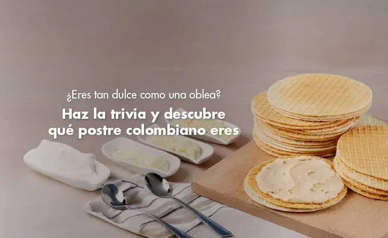 Obleas con arequipe y queso, ingredientes para una trivia de postres.