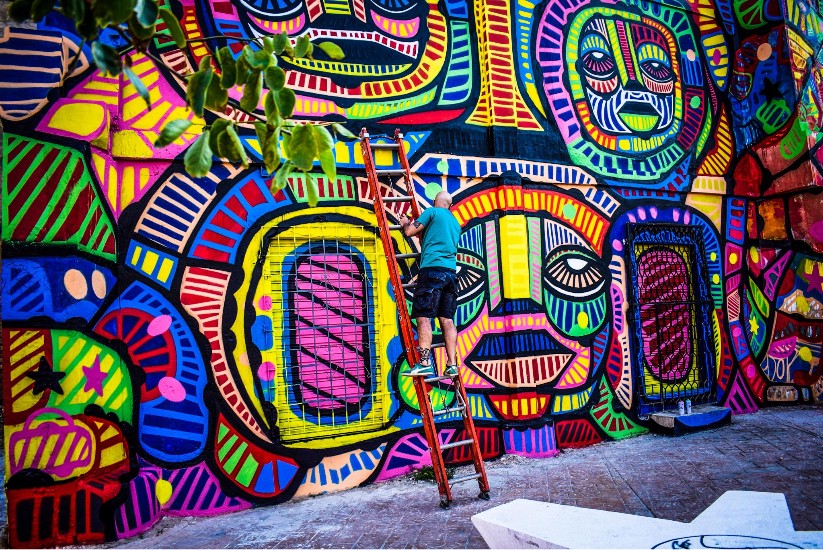 Mural del Festival Killart en Barranquilla