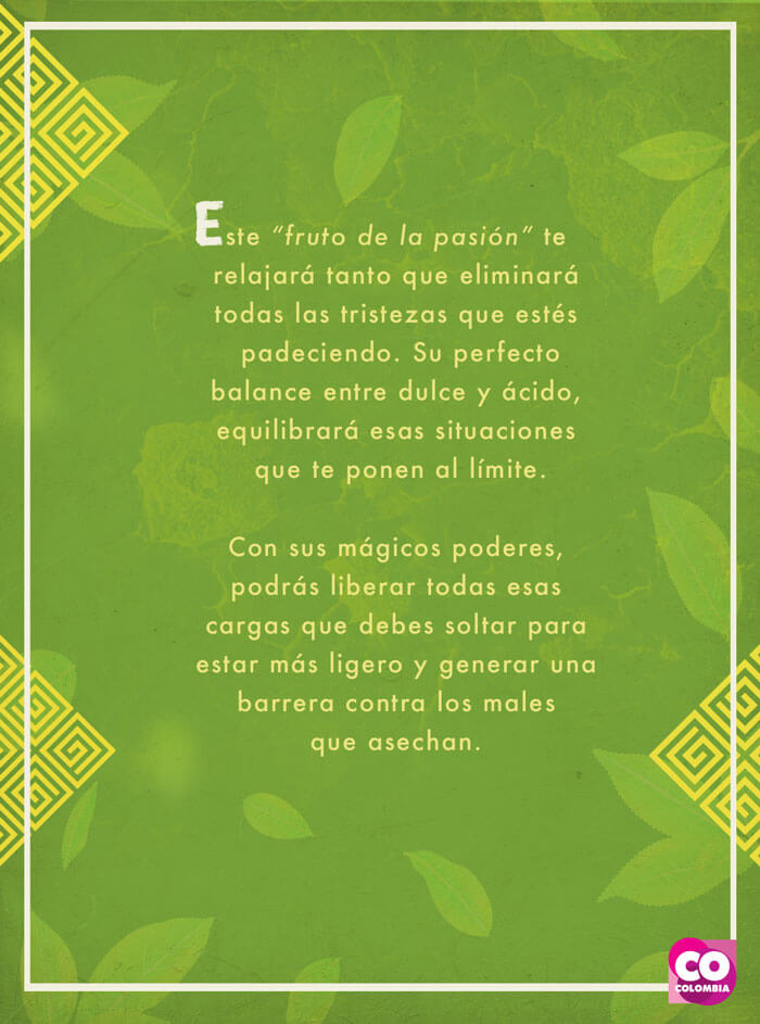 IMAGEN-Frutas de Colombia - Tarot Passifloras - Maracuyá | Marca País Colombia