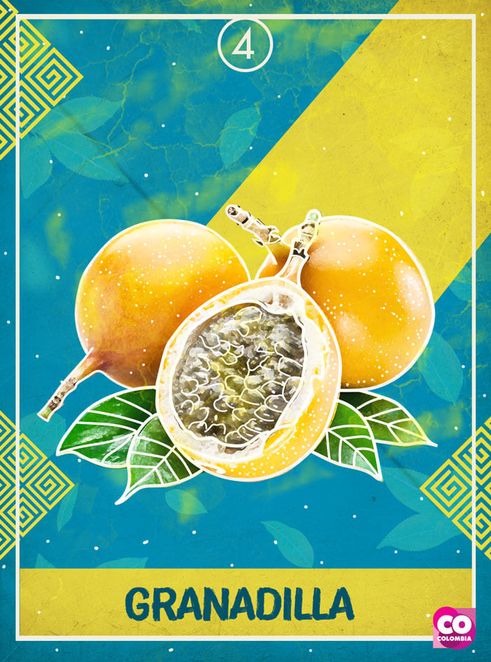 IMAGEN-Frutas de Colombia - Tarot Passifloras - Granadilla | Marca País Colombia
