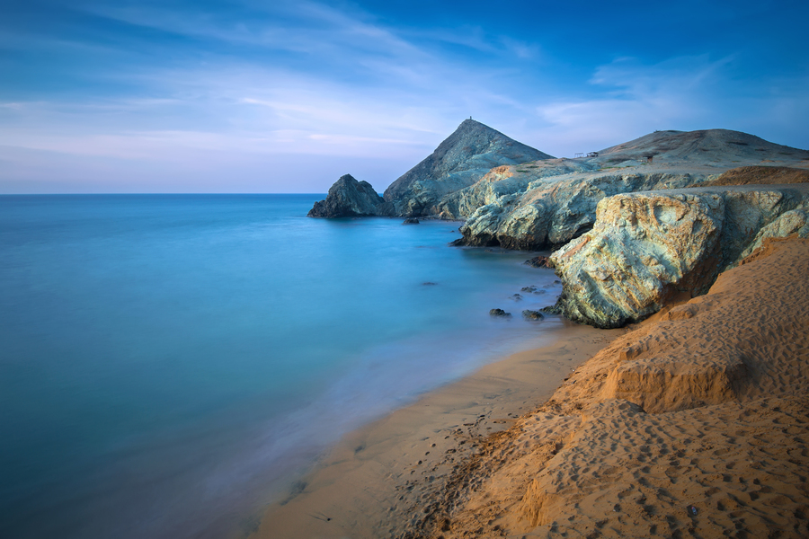 Increíble vista en la playa del Cabo de la Vela en Guajira, Colombia