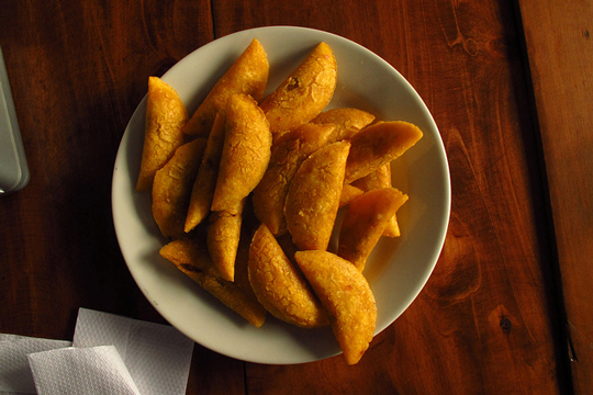 Colombian food, empanadas,, street snacks, colombian street snacks