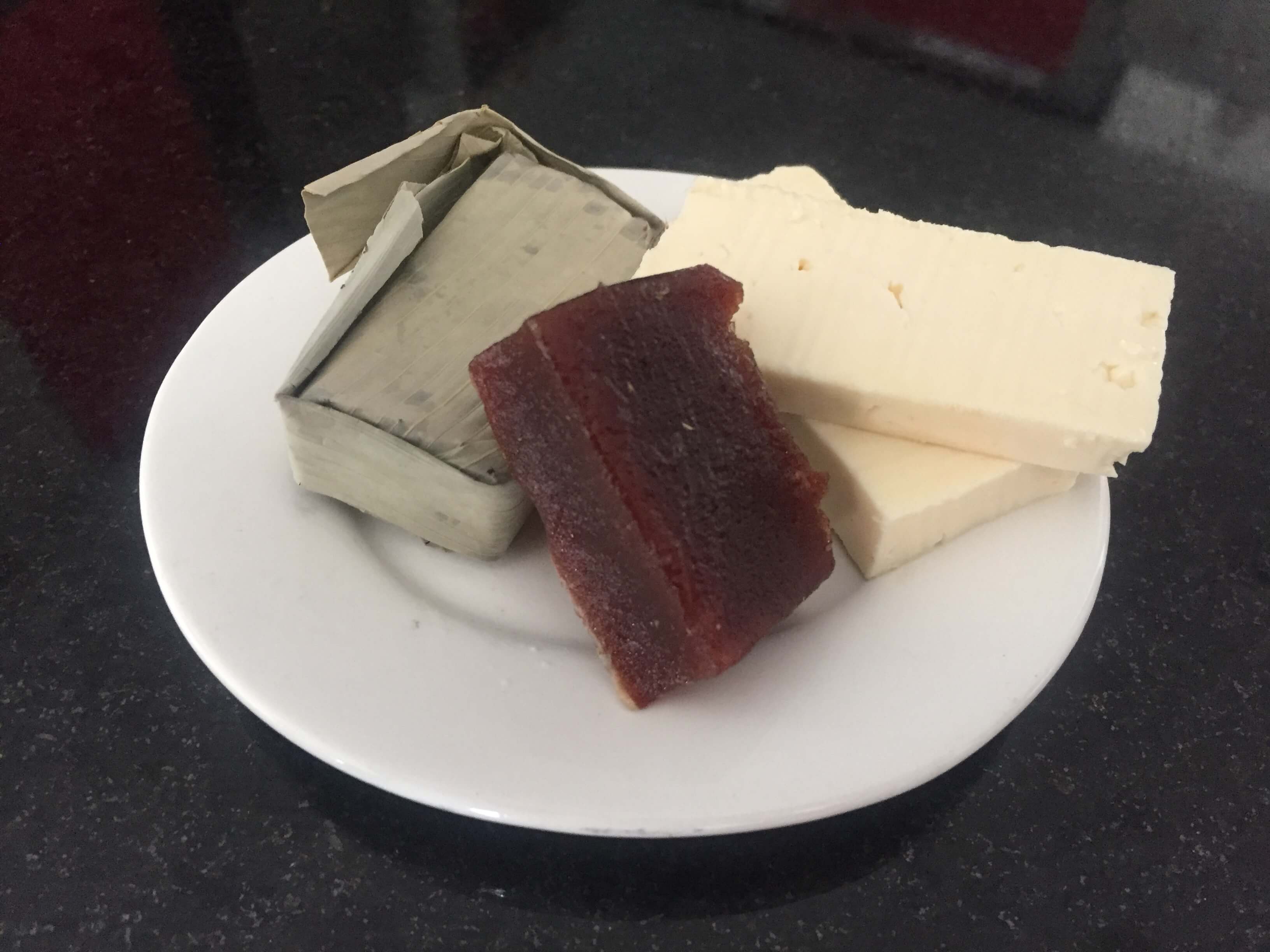 Guava and cheese, traditional food of colombia