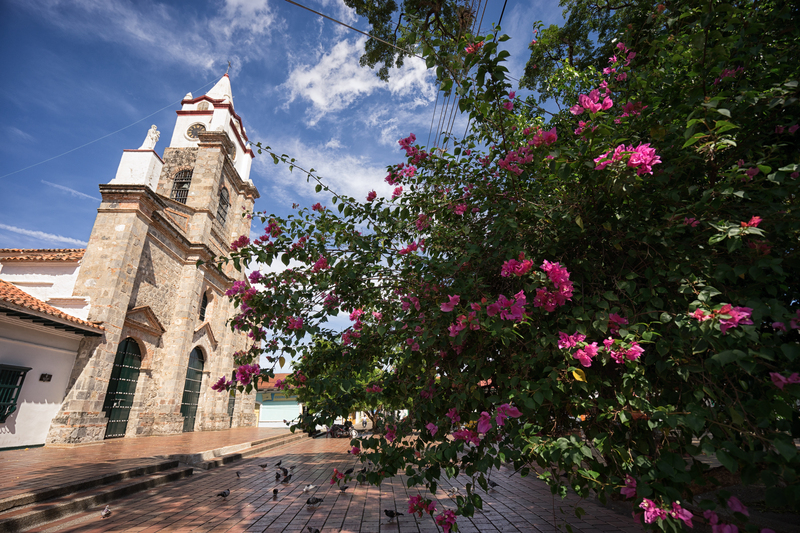A church in the colonial town of Honda, Colombia