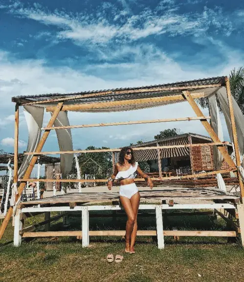 Silvia Rodríguez en la playa