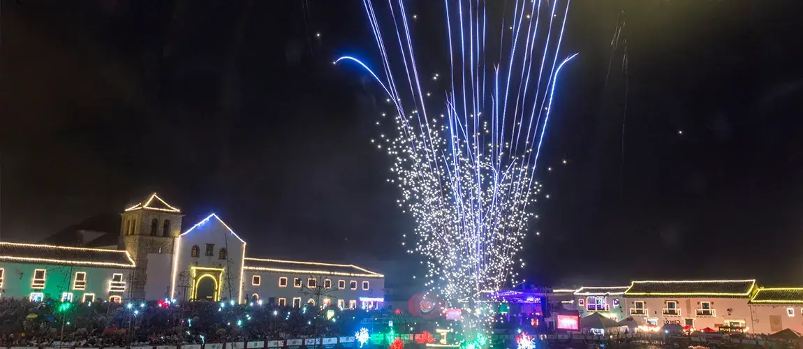 Alumbrado en Villa de Leyva, Boyacá