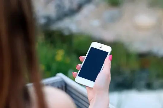 Person using mobile application related to bicycles