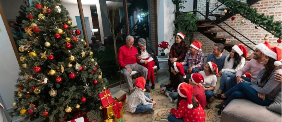 Familia en Navidad