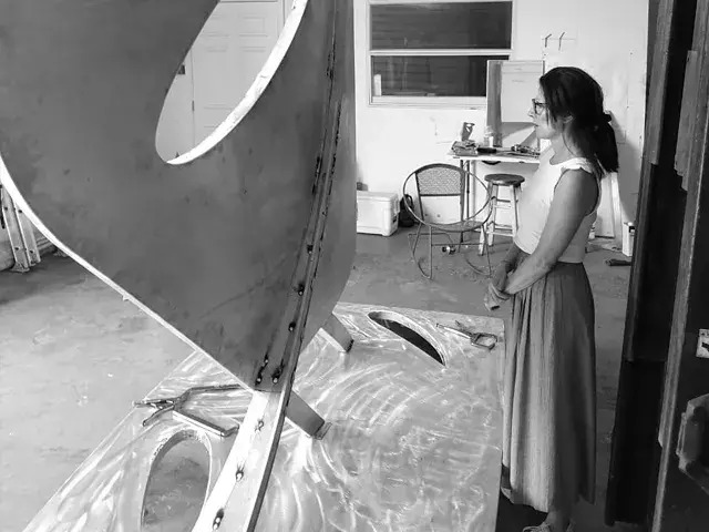 Patricia Corredor en su taller.