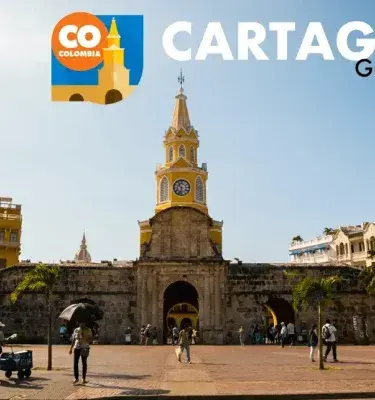Portada de la "Guía Express de Cartagena" con la Torre del Reloj.
