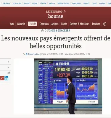 Titular de Le Figaro sobre oportunidades en países emergentes