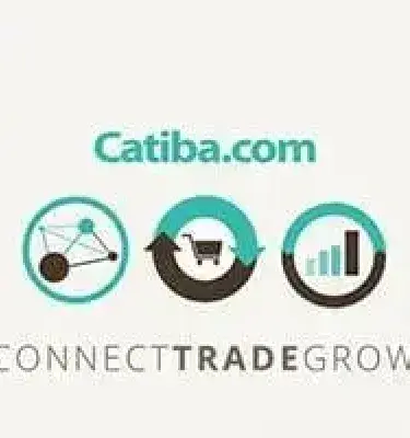 Catiba logo with icons representing connection