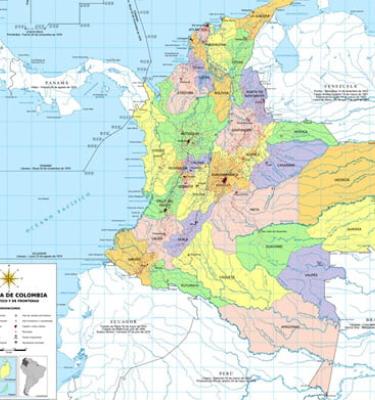 Mapa político de Colombia