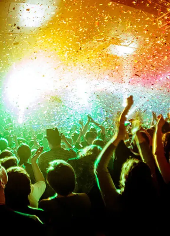 Multitud de personas en un concierto