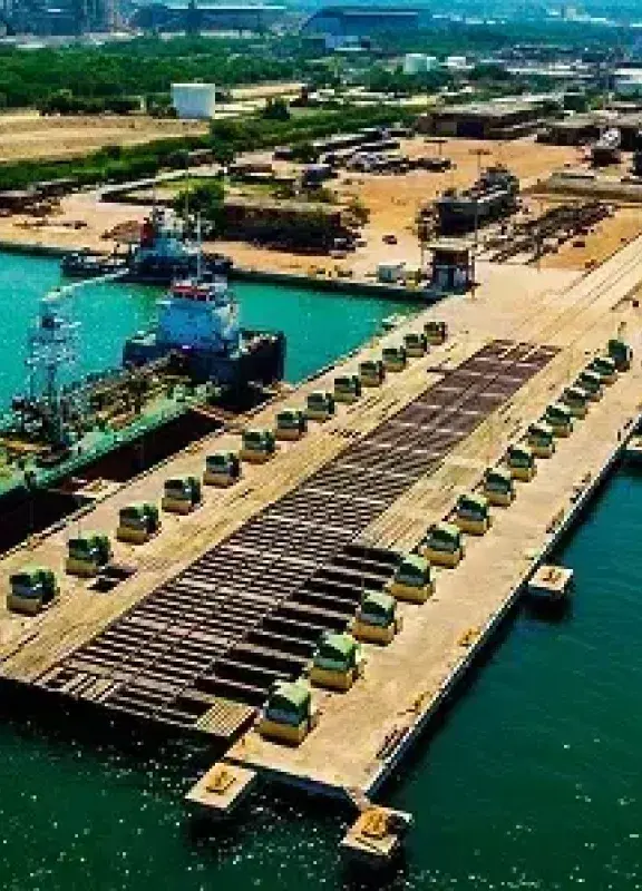 Vista aérea del complejo Mamonal de Cotecmar en Cartagena