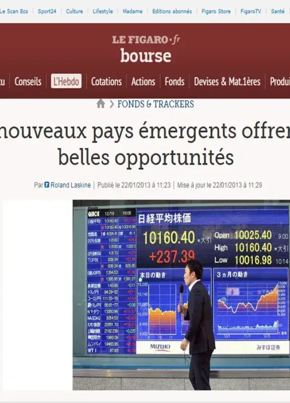 Titular de Le Figaro sobre oportunidades en países emergentes