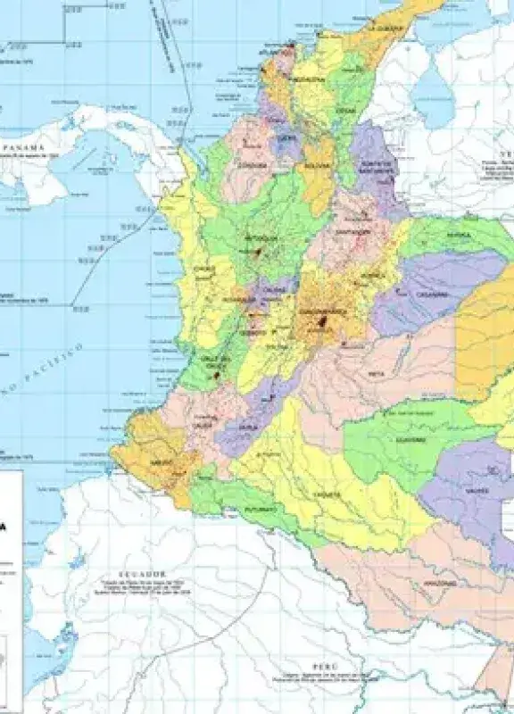 Political map of Colombia
