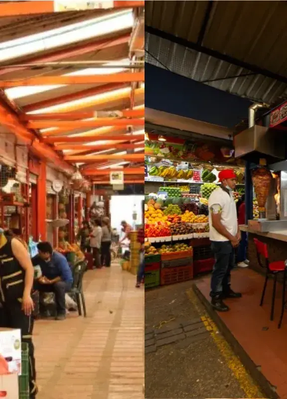 Plaza de mercado y restaurante de plaza