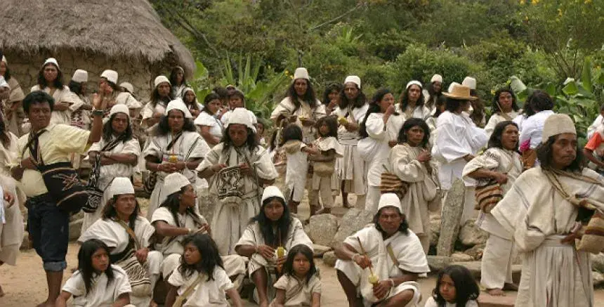 Indigenous community of Colombia in the Sierra Nevada de Santa Marta
