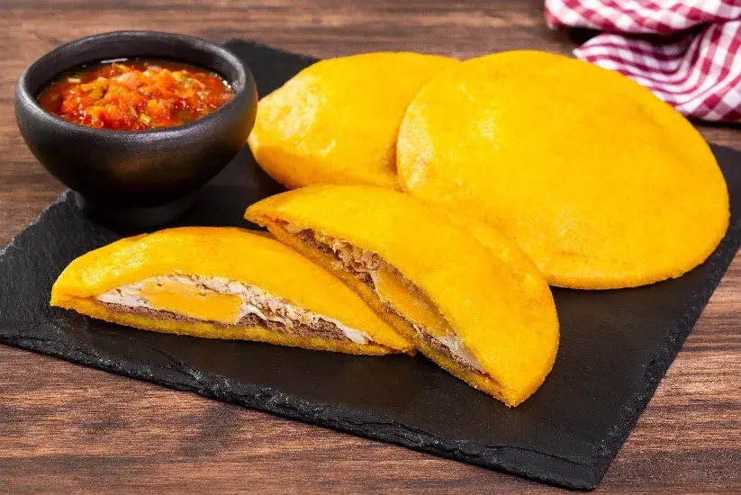 Egg arepa from the Colombian Caribbean region.