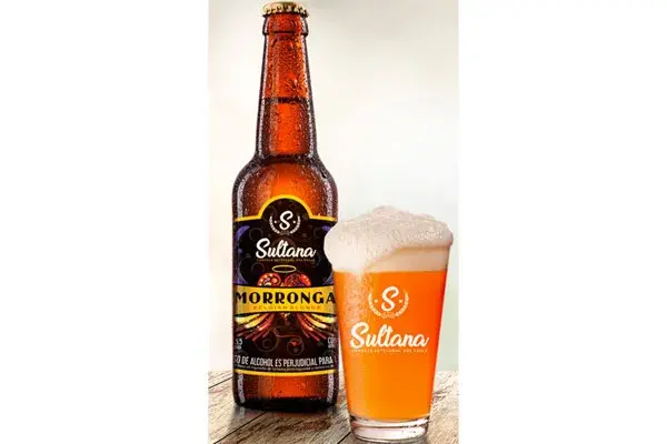 photograph of Morronga craft beer accompanied by a glass full of the same, craft beer