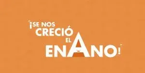 Frase '¡Se nos creció el enano!' en fondo naranja, usada para referirse a un problema que ha crecido.