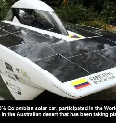 Colombian solar car “Primavera” for the World Solar Challenge.