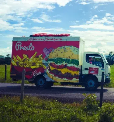 Presto, la primera hamburguesa