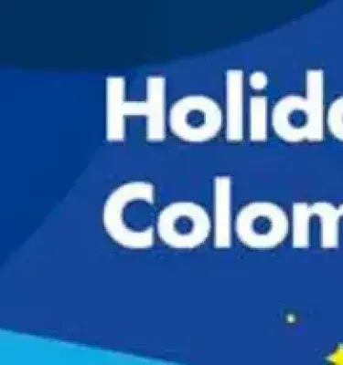 Logo de "Holidays in Colombia" con la palabra "CO" y círculos de colores.