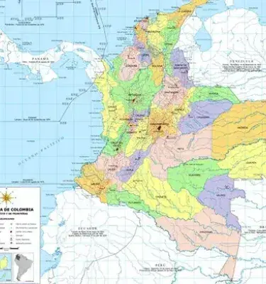 Mapa político de Colombia